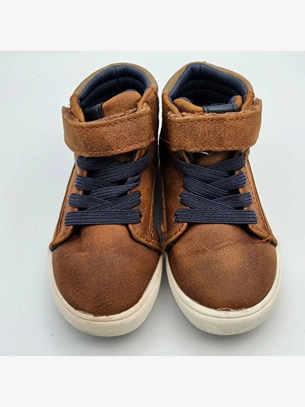 Brown Strap High-Top Lace-Up Boots | Kid's 7